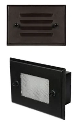 Black “Louvered” Look Deck Light