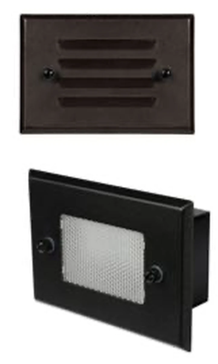 Black “Louvered” Look Deck Light